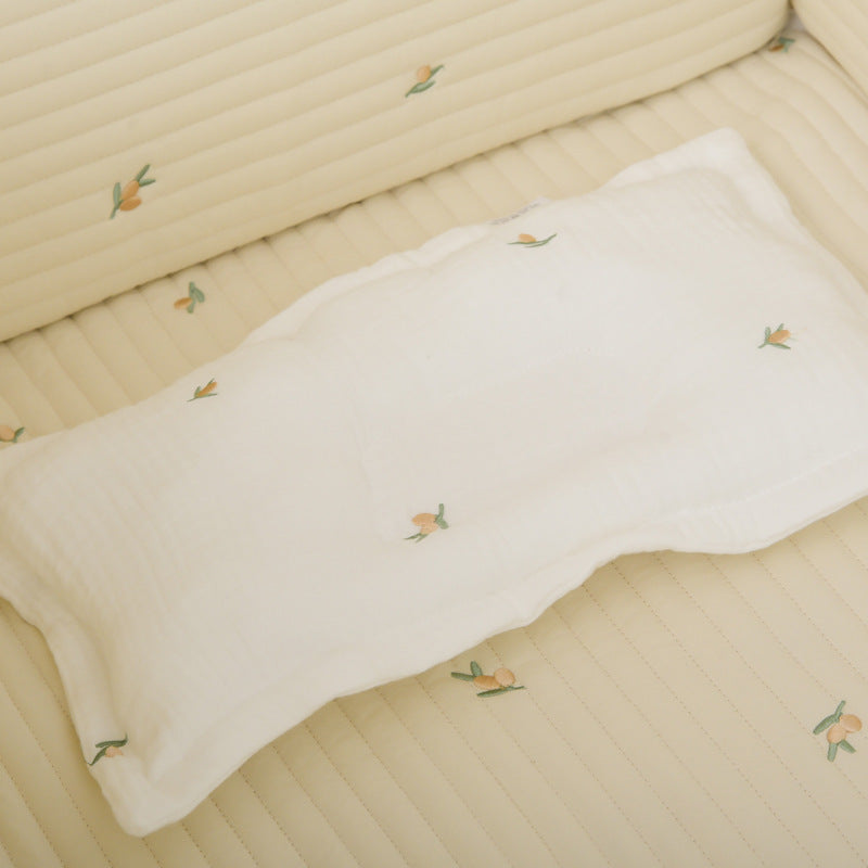 All Cotton Embroidered All-weather Baby Pillow