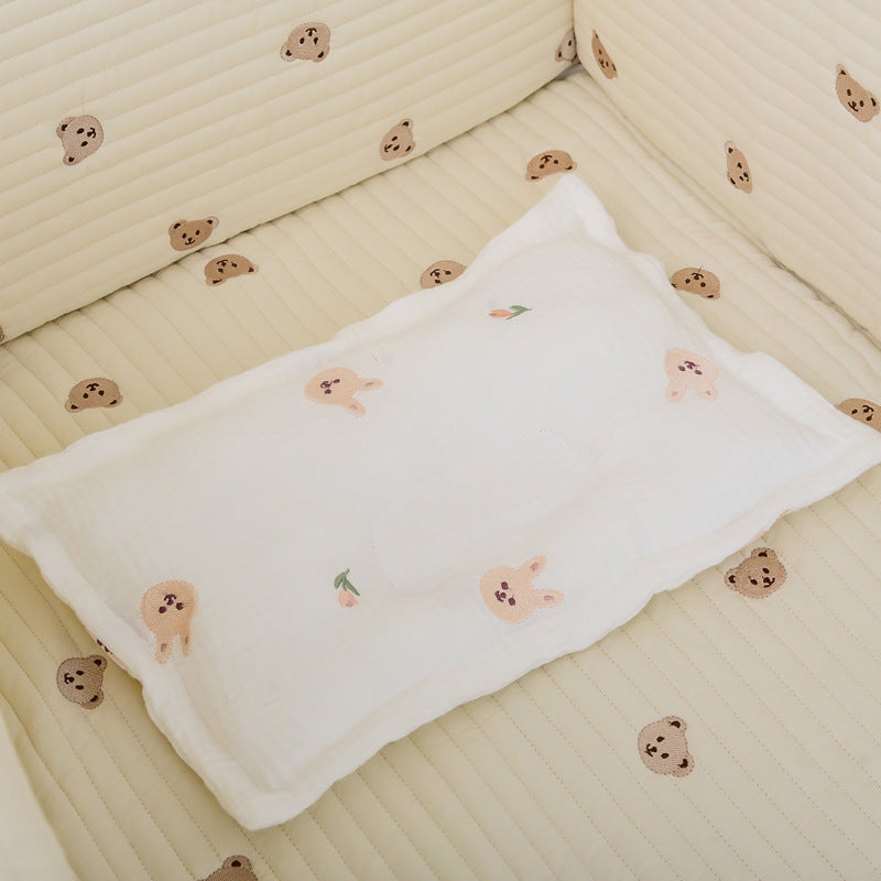 All Cotton Embroidered All-weather Baby Pillow